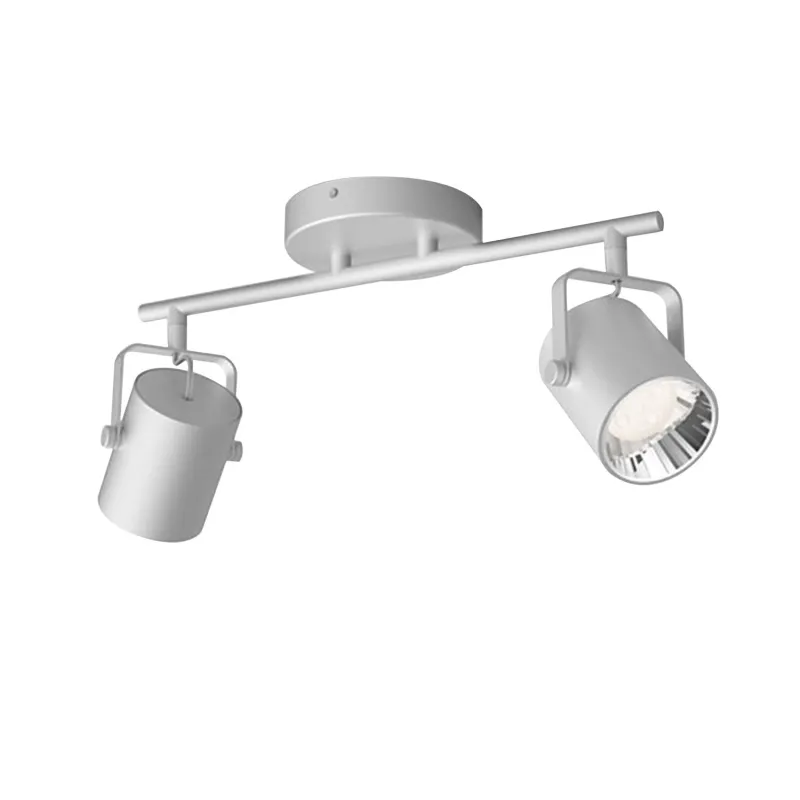 Applique plafonnier 4.3w led double tetes gris orientable saillie