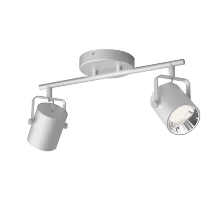 Applique plafonnier 4.3w led double tetes gris orientable saillie