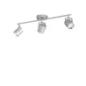 Applique plafonnier 12.9w led triple tetes gris orientable saillie