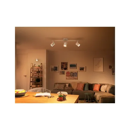 Applique plafonnier 12.9w led triple tetes gris orientable saillie