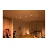 Applique plafonnier 18w led quatre tetes gris orientable saillie