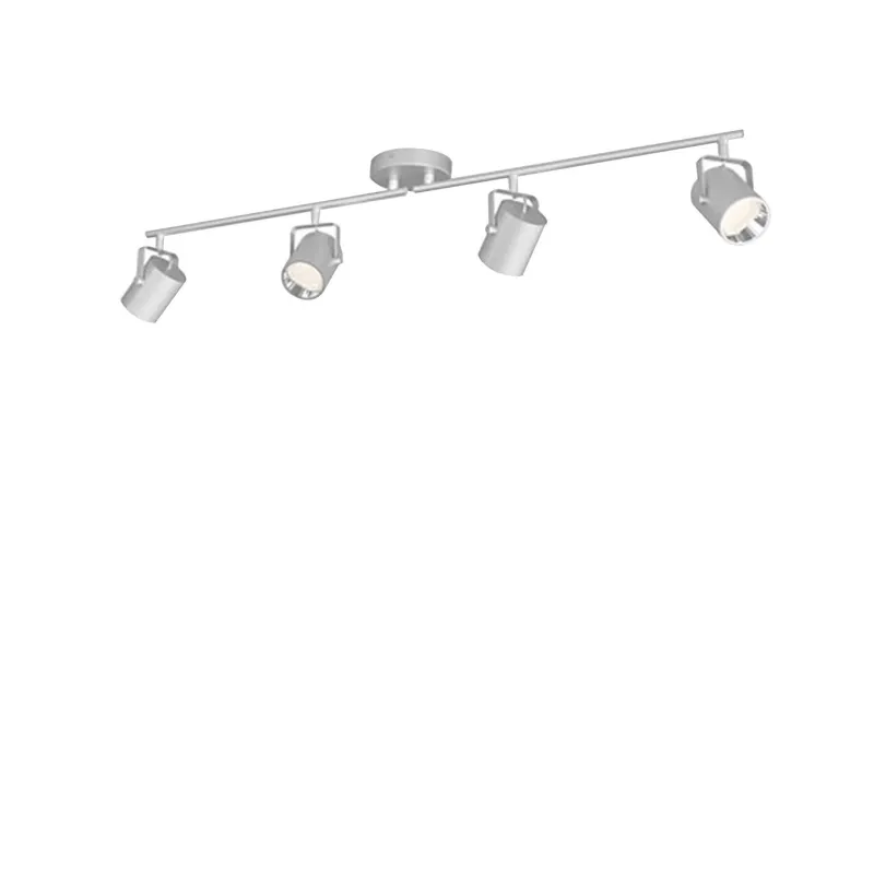Applique plafonnier 18w led quatre tetes gris orientable saillie