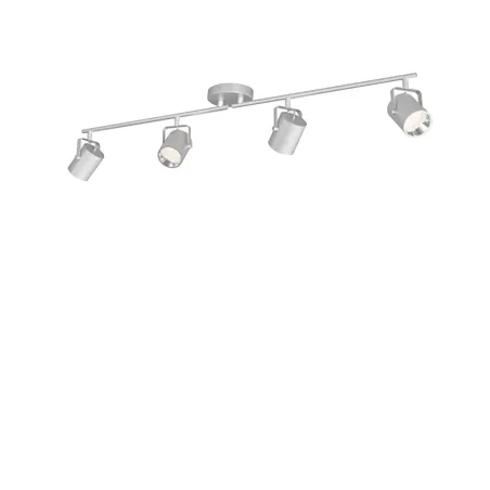 Applique plafonnier 18w led quatre tetes gris orientable saillie
