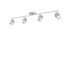 Applique plafonnier 18w led quatre tetes gris orientable saillie