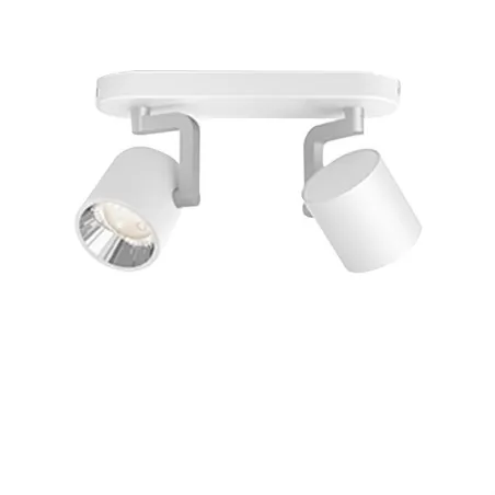 Applique plafonnier 8.6w led double tetes blanc orientable saillie