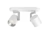 Applique plafonnier 8.6w led double tetes blanc orientable saillie