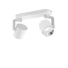 Applique plafonnier 8.6w led double tetes blanc orientable saillie