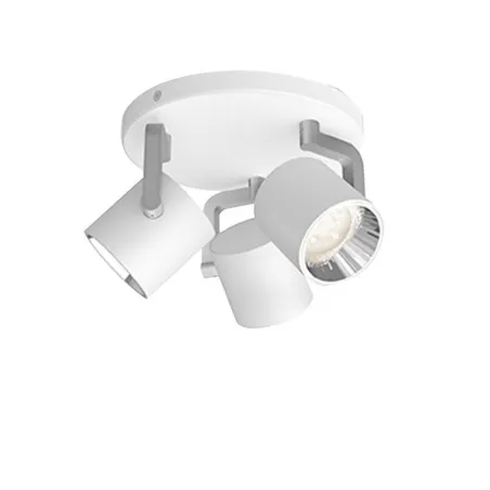 Applique plafonnier 13w led triple tetes blanc orientable saillie