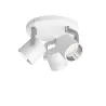 Applique plafonnier 13w led triple tetes blanc orientable saillie