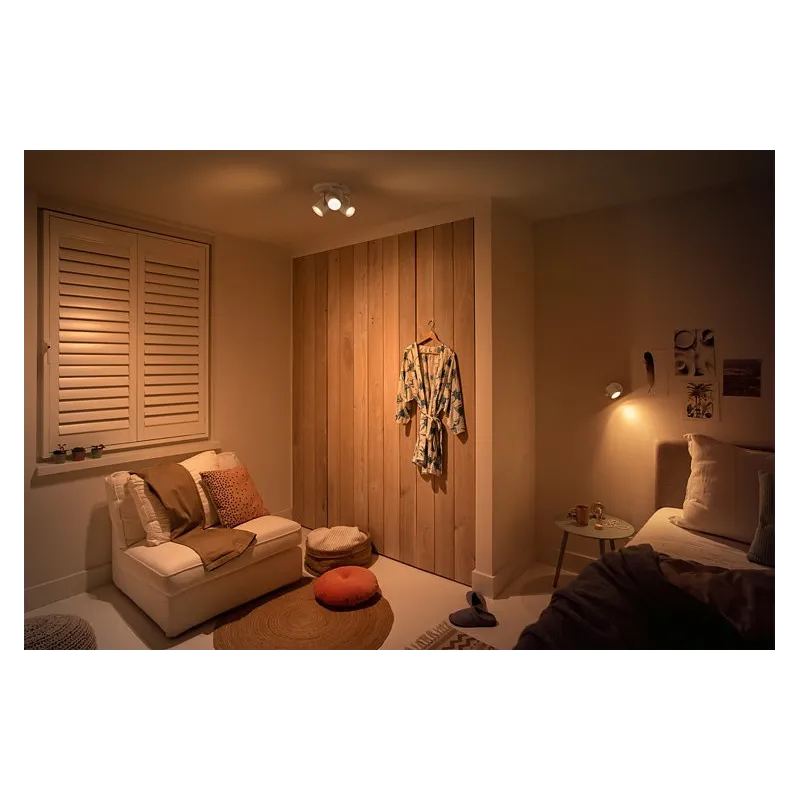 Applique plafonnier 13w led triple tetes blanc orientable saillie