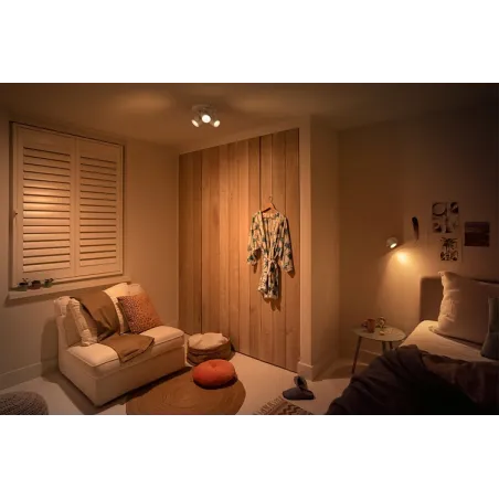 Applique plafonnier 13w led triple tetes blanc orientable saillie