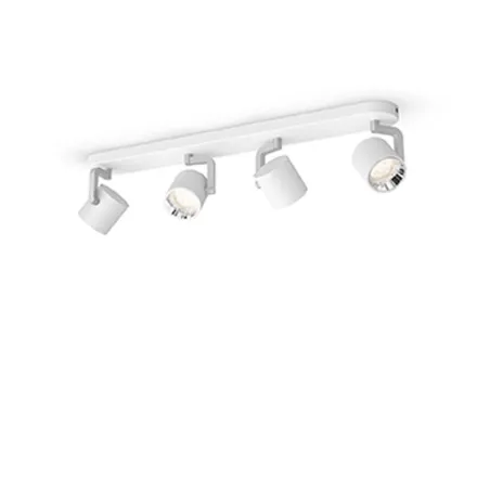Applique plafonnier 18w led quatre tetes blanc orientable saillie