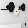 Applique murale noire et blanche 3 douilles e27