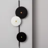 Applique murale noire et blanche 3 douilles e27