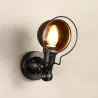 Applique murale noire culot e14 effet retro