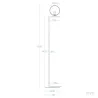 Lampadaire moderne acier doré 165cm culot e27 boule 20cm