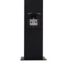 Borne noire 74cm avec prise courant 220v-ip44-potelet balisage extérieur culot e27-moderne