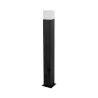 Borne noire 74cm avec prise courant 220v-ip44-potelet balisage extérieur culot e27-moderne