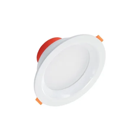 Downlight spot led rond blanc ip44 encastrable 12w-1200 lumens