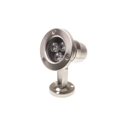 Projecteur spot led 12v ip68 sur pied inox jardin rocaille et massif bassin etanche