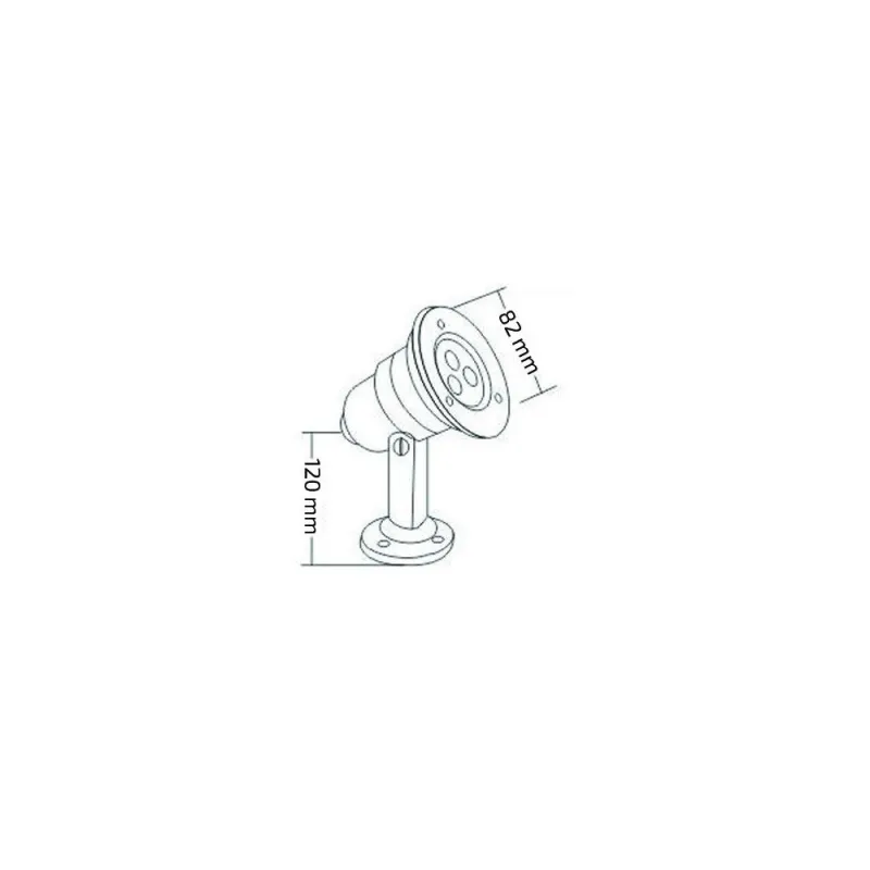 Projecteur spot led 12v ip68 sur pied inox jardin rocaille et massif bassin etanche