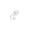 Projecteur spot led 12v ip68 sur pied inox jardin rocaille et massif bassin etanche