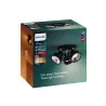 Applique plafonnier Philips 12.9w led triple têtes orientable noir saillie