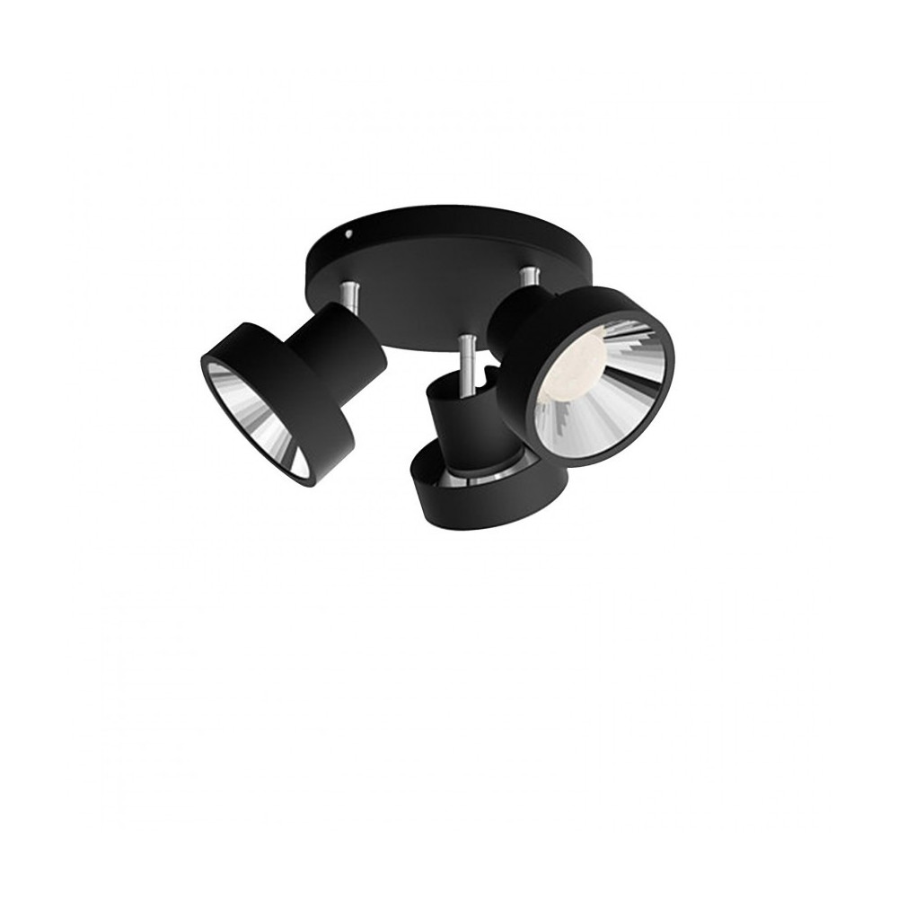 Applique plafonnier Philips 12.9w led triple têtes orientable noir saillie