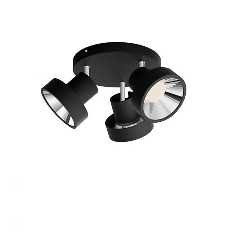 Applique plafonnier Philips 12.9w led triple têtes orientable noir saillie