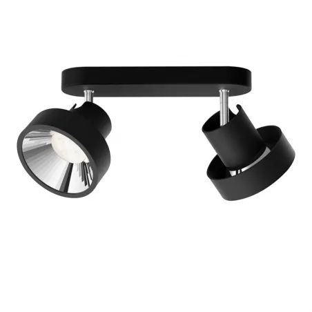 Applique plafonnier noir Philips 8.6w led double têtes orientable noire saillie