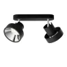 Applique plafonnier noir Philips 8.6w led double têtes orientable noire saillie