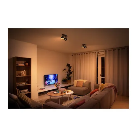 Applique plafonnier noir Philips 8.6w led double têtes orientable noire saillie