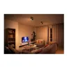 Applique plafonnier noir Philips 8.6w led double têtes orientable noire saillie