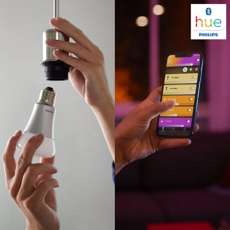 Ampoule LED E27 RGBW PHILIPS Hue Color 9W