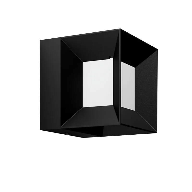 Applique extérieure Philips 8w led 800lm ip44 cube noir