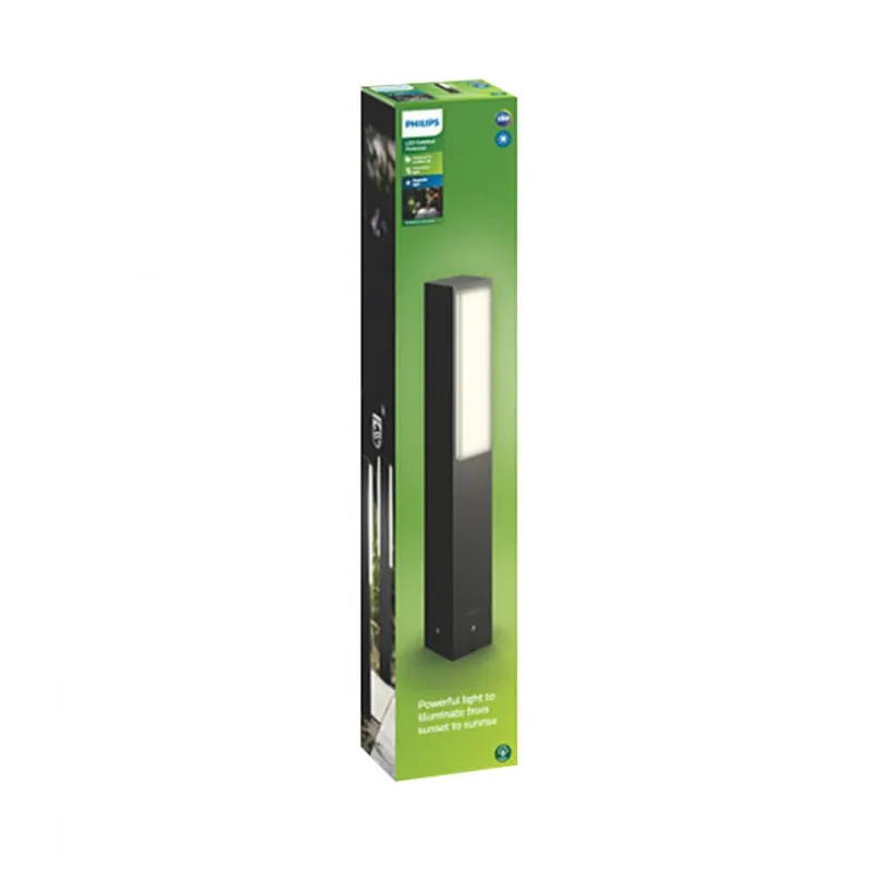 Borne potelet 40cm extérieure Philips 4.5w led 1000lm ip44 noire