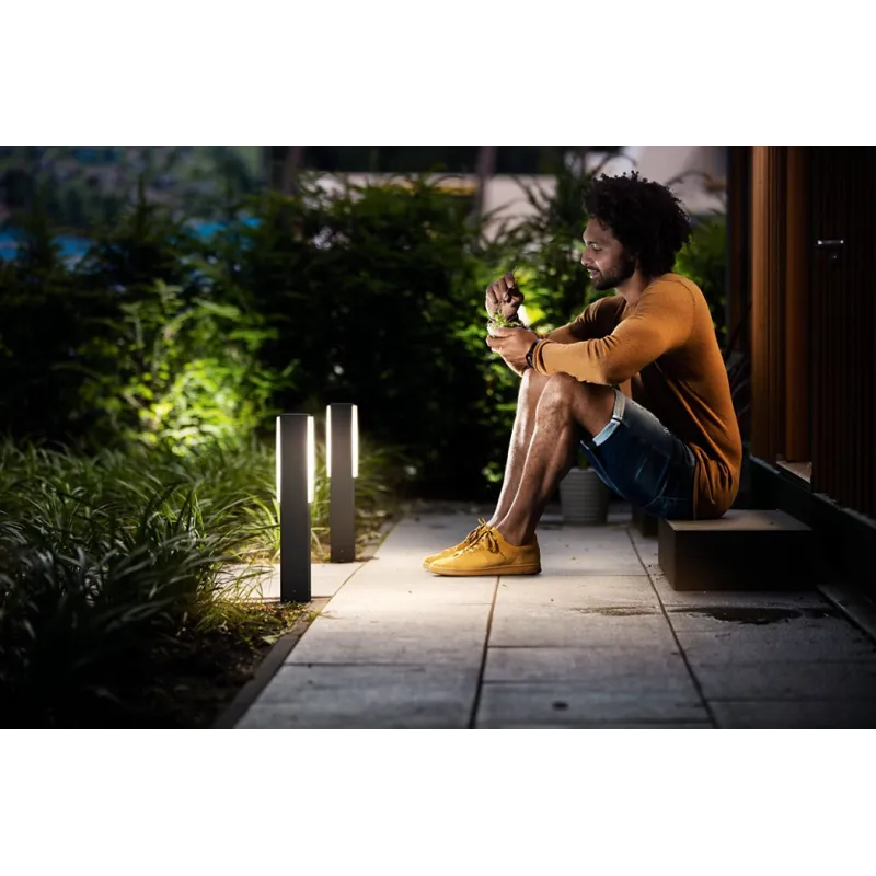 Borne potelet 40cm extérieure Philips 4.5w led 1000lm ip44 noire