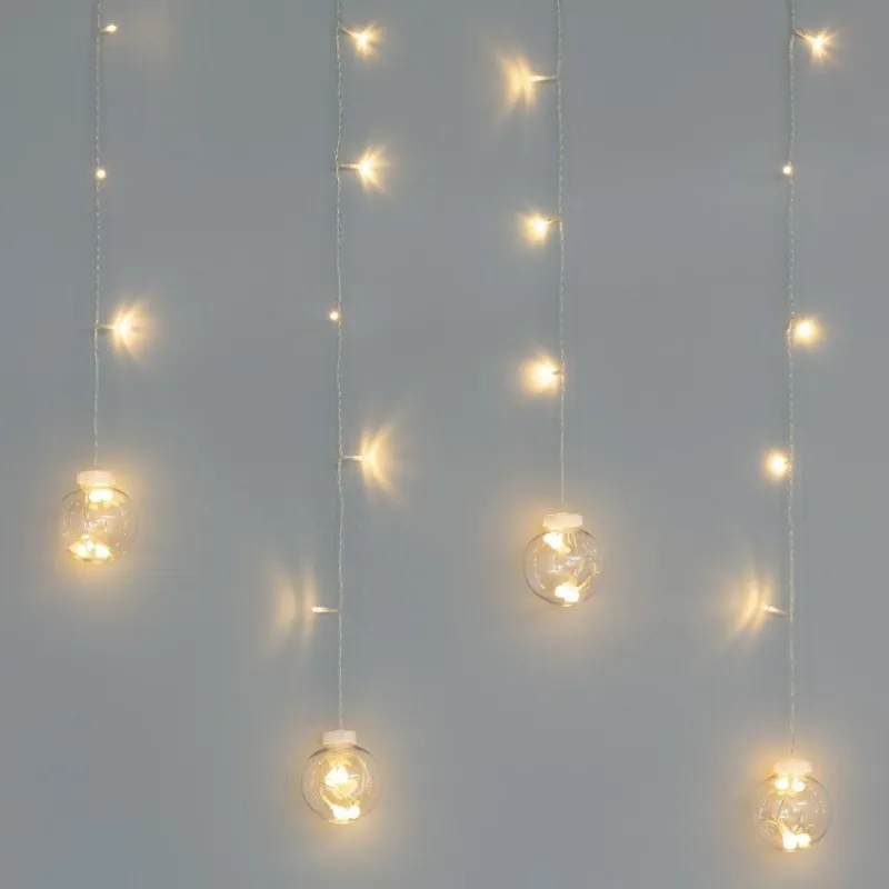 Guirlande boules led 220v 2.5m ip44