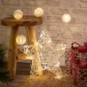 Décoration lampe forme étoile 42cm sur piles 3000k