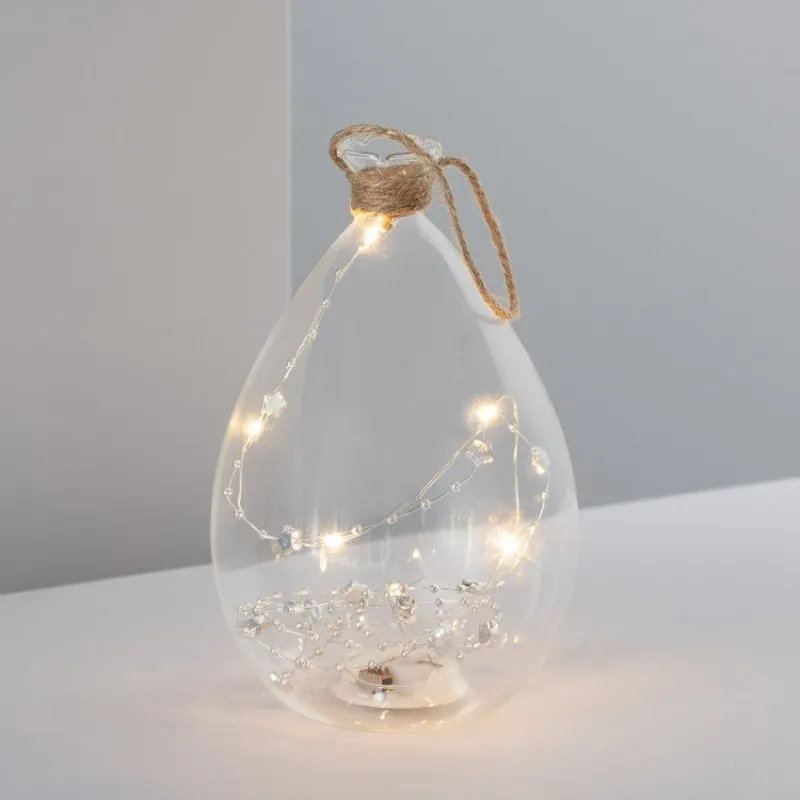 Lampe guirlande a pile bocal verre décoration de fêtes