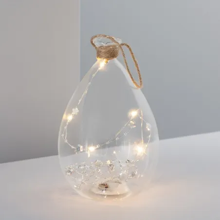 Lampe guirlande a pile bocal verre décoration de fêtes