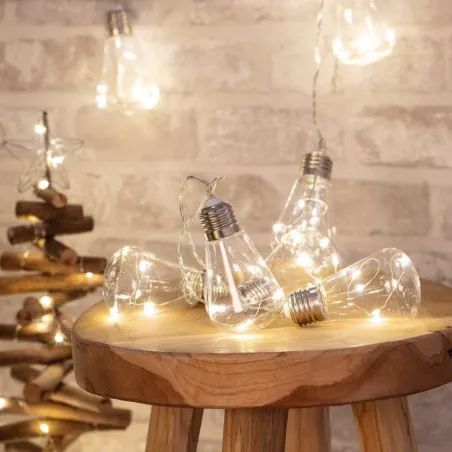 Guirlande 2m a piles bocal verre décoration de fêtes