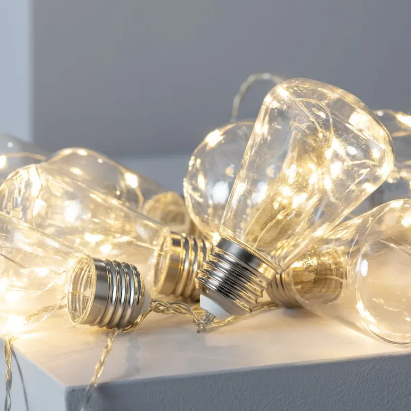 Guirlande 2m a piles bocal verre décoration de fêtes