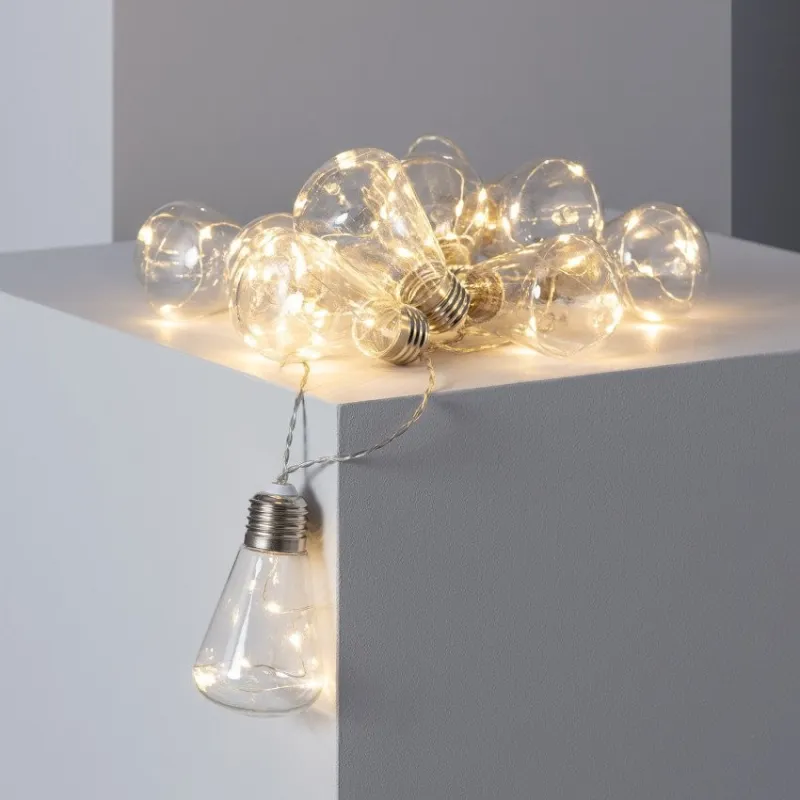 Guirlande 2m a piles bocal verre décoration de fêtes