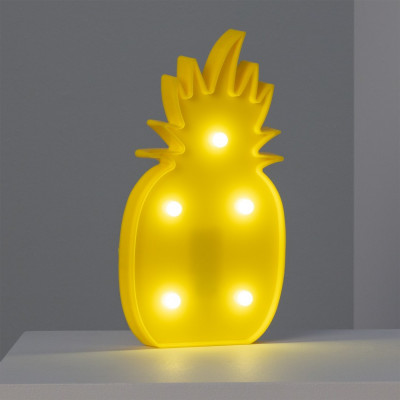 Décoration lampe forme ananas tableau sur piles 3000k