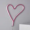 Lampe néon led sur secteur forme cœur rose tableau ip44