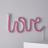 Lampe néon led sur secteur forme love amour rose tableau ip44