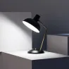 Lampe de table-38cm-culot e14 style retro noir et laiton
