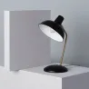 Lampe de table-38cm-culot e14 style retro noir et laiton