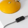 Lampe de table-38cm-culot e14 style retro jaune et laiton